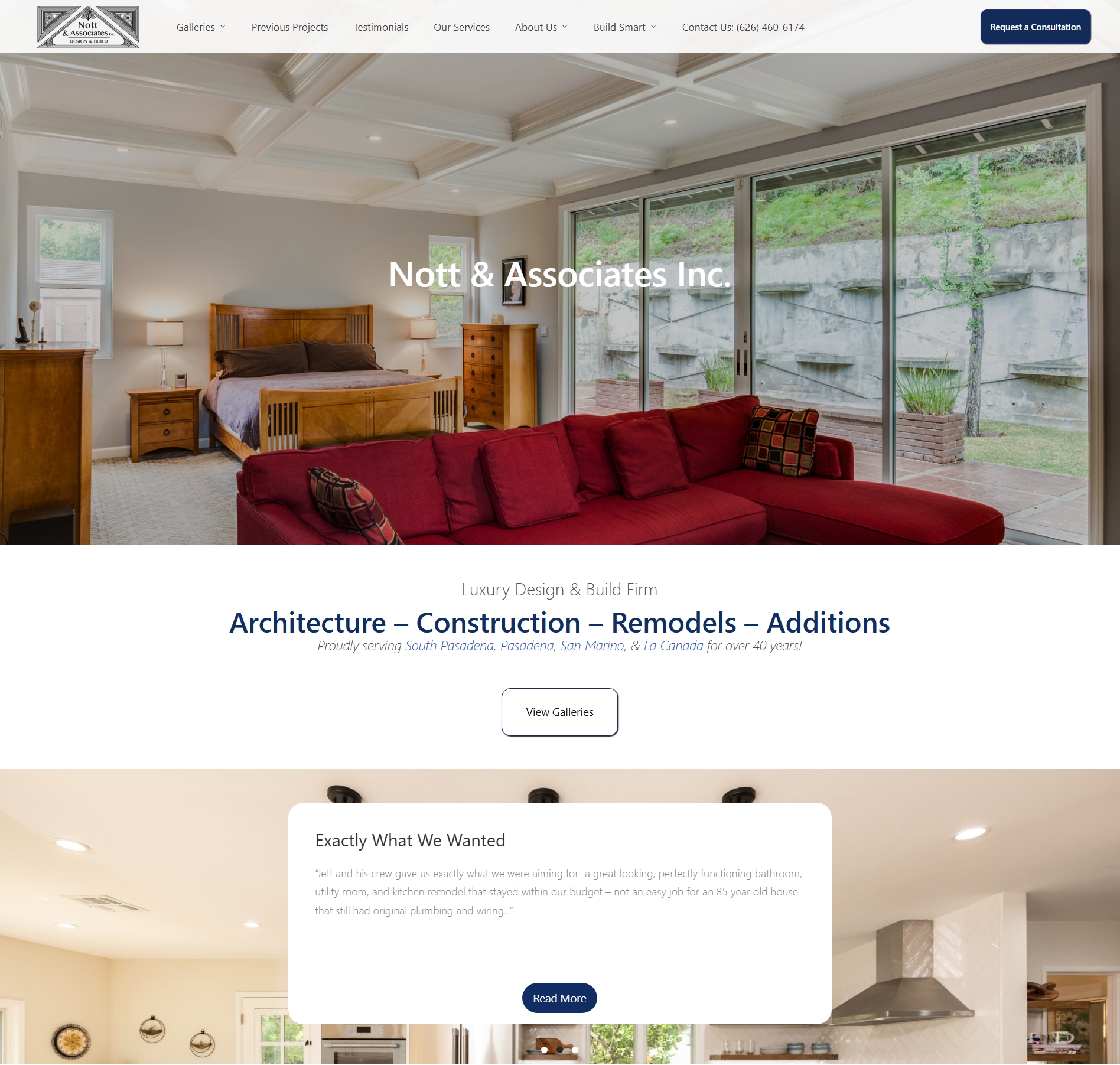 website home page
