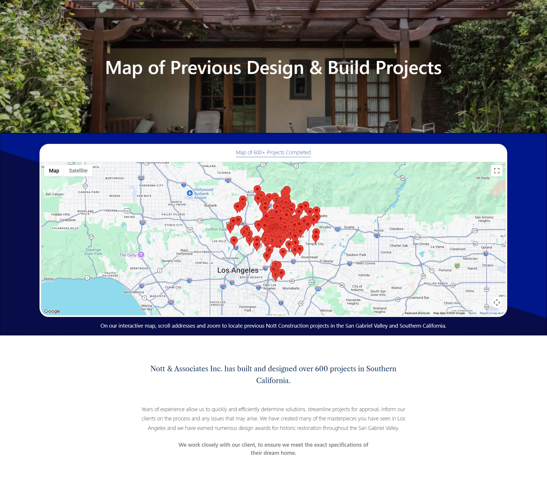 map of previous projects