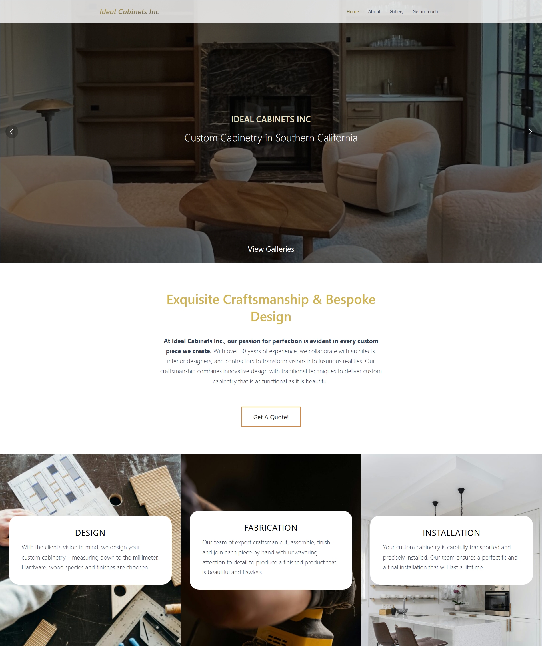 home page