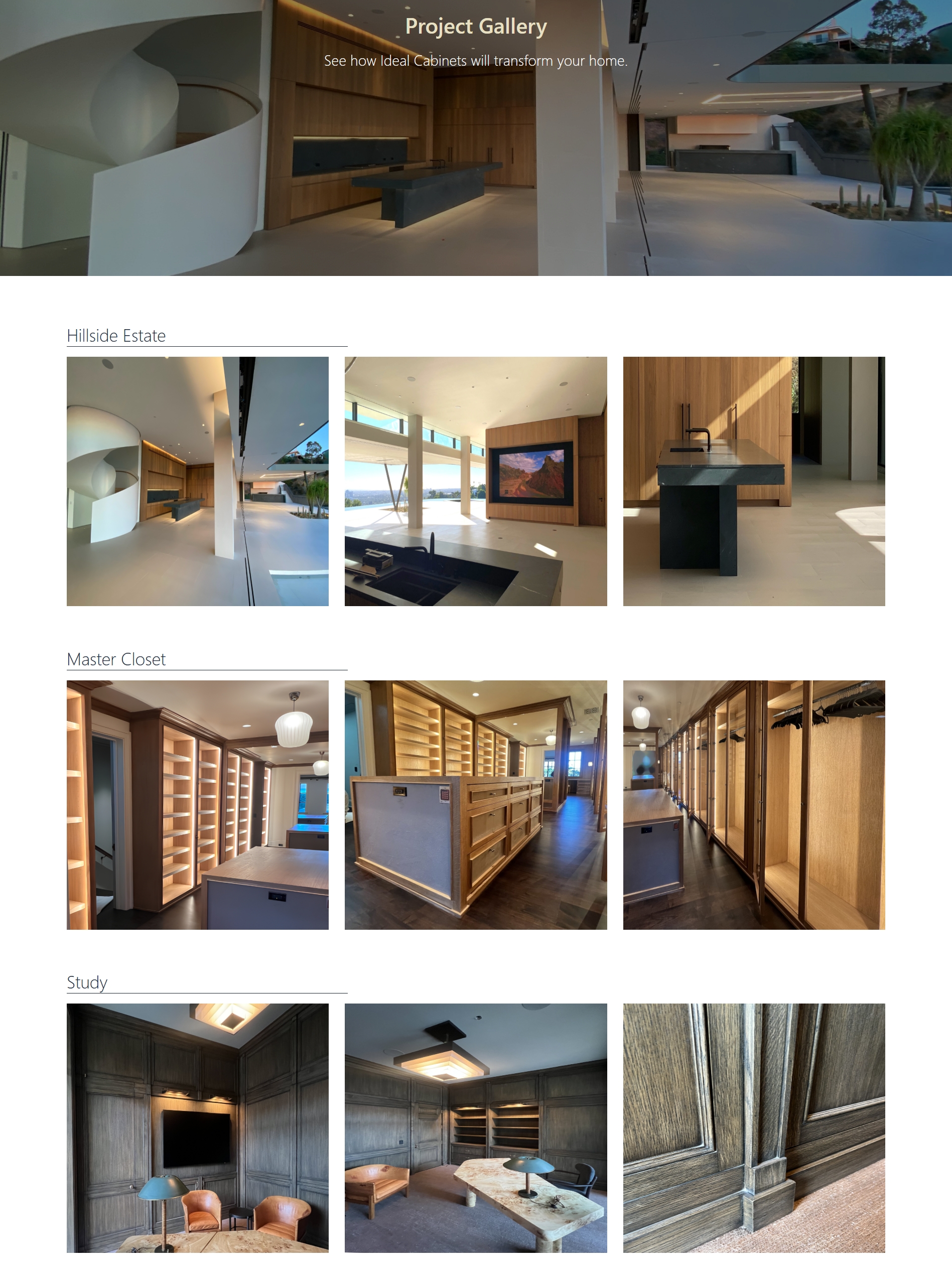 cabinetry gallery page